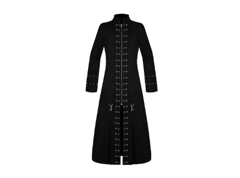 Handmade Black HELLRAISER Gothic Punk Pinhead VAMPIRE Jacket TRENCH Halloween Long Coat G 5
