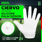 CIERVO SPORTS Football Receiver Gloves for Adult & Youth Skin-Fit Tacky Grip Youth Football Gloves