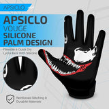 APSICLO Sticky Football Receiver Gloves Silicone Grip Youth & Adult Sizes