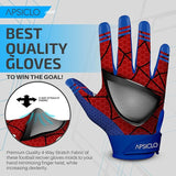 APSICLO Football Receiver Gloves Sticky Silicone Grip Youth & Adult Tacky Youth Football Gloves