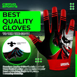CIERVO SPORTS Football Receiver Gloves for Adult & Youth Non-Slip Silicon Grip Gloves