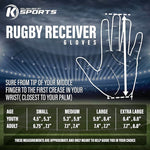 K Sports Football Gloves for Youth and Adult Receiver Sticky Silicone Grip Skin fit Tacky Gloves