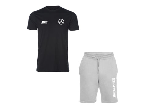 AMG Mercedes Contrast T-Shirt and Shorts Set