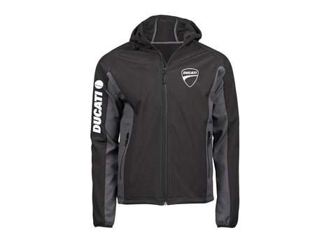 Ducati Two-Tone Soft Shell Jacket with Hood