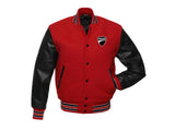 Ducati Varsity Jacket with Sleeves in Pure Leather
